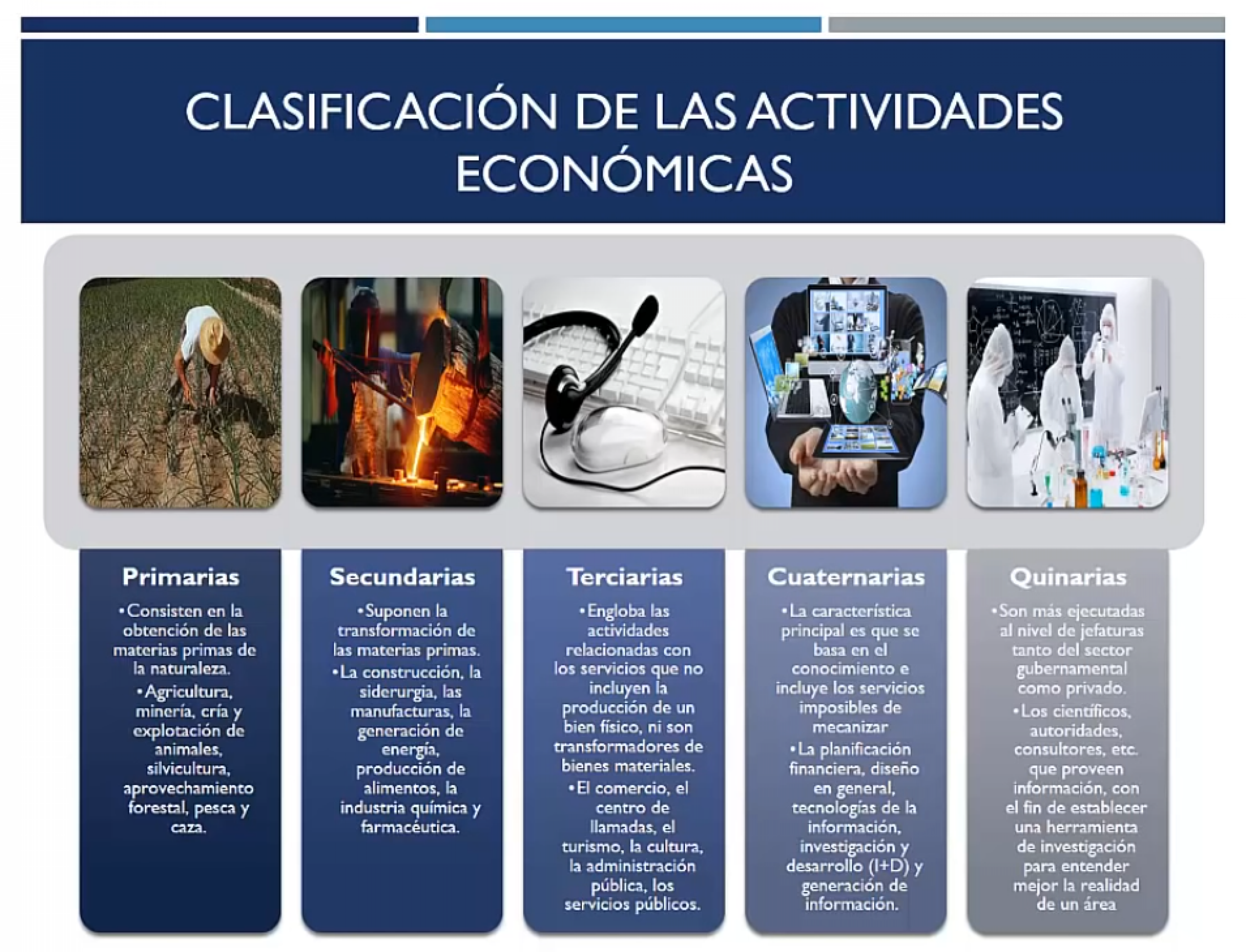 Clasificación de las actividades económicas