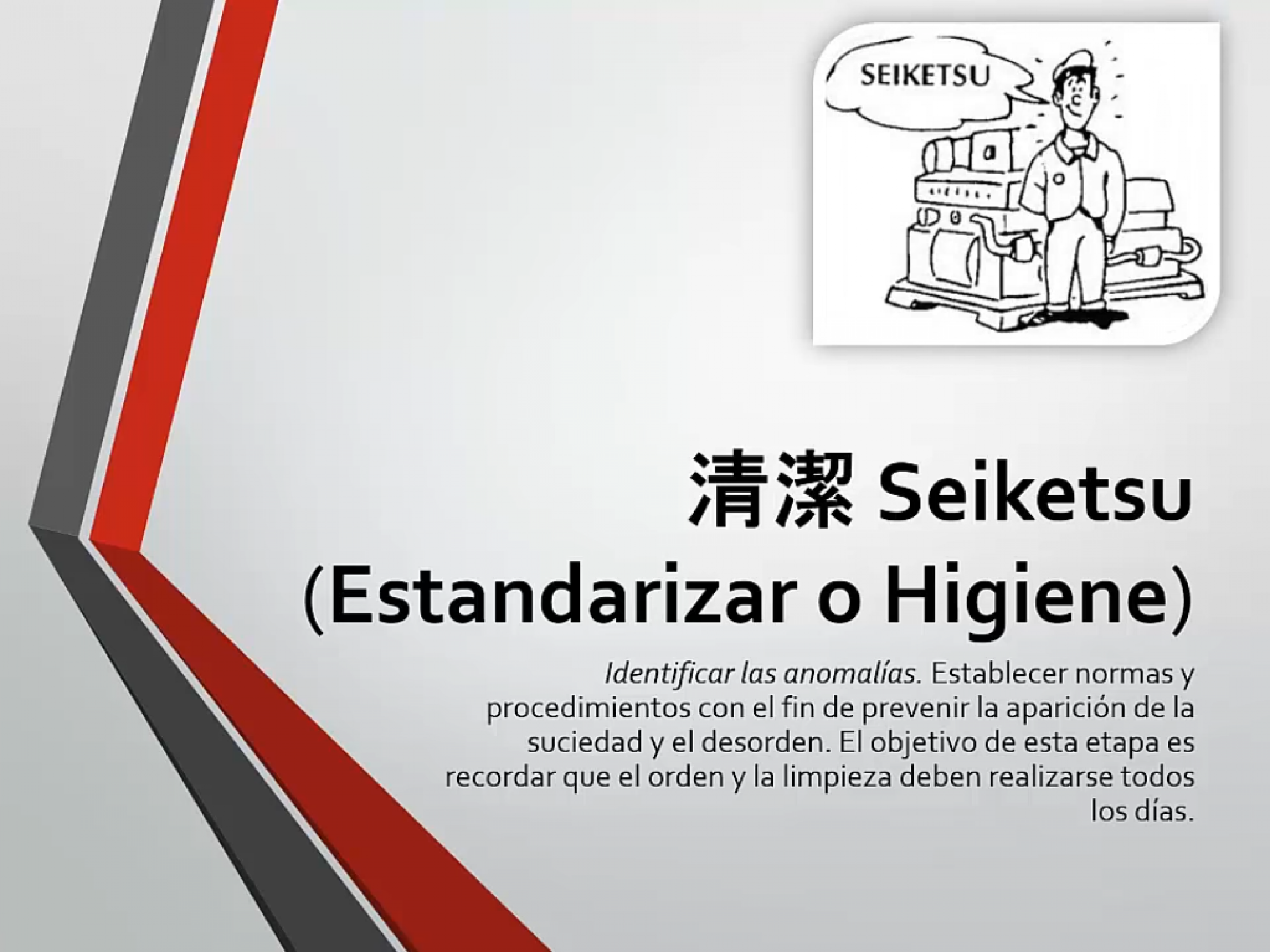 Seiketsu (Estandarizar o Higiene)